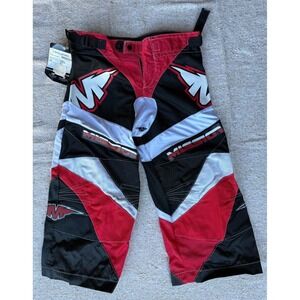 NOS VTG Sz Junior Small Mission Inline Skating Roller Hockey Pants Black Red